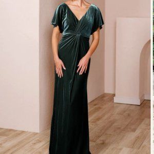 Revelry Velvet Emerald Green Dress